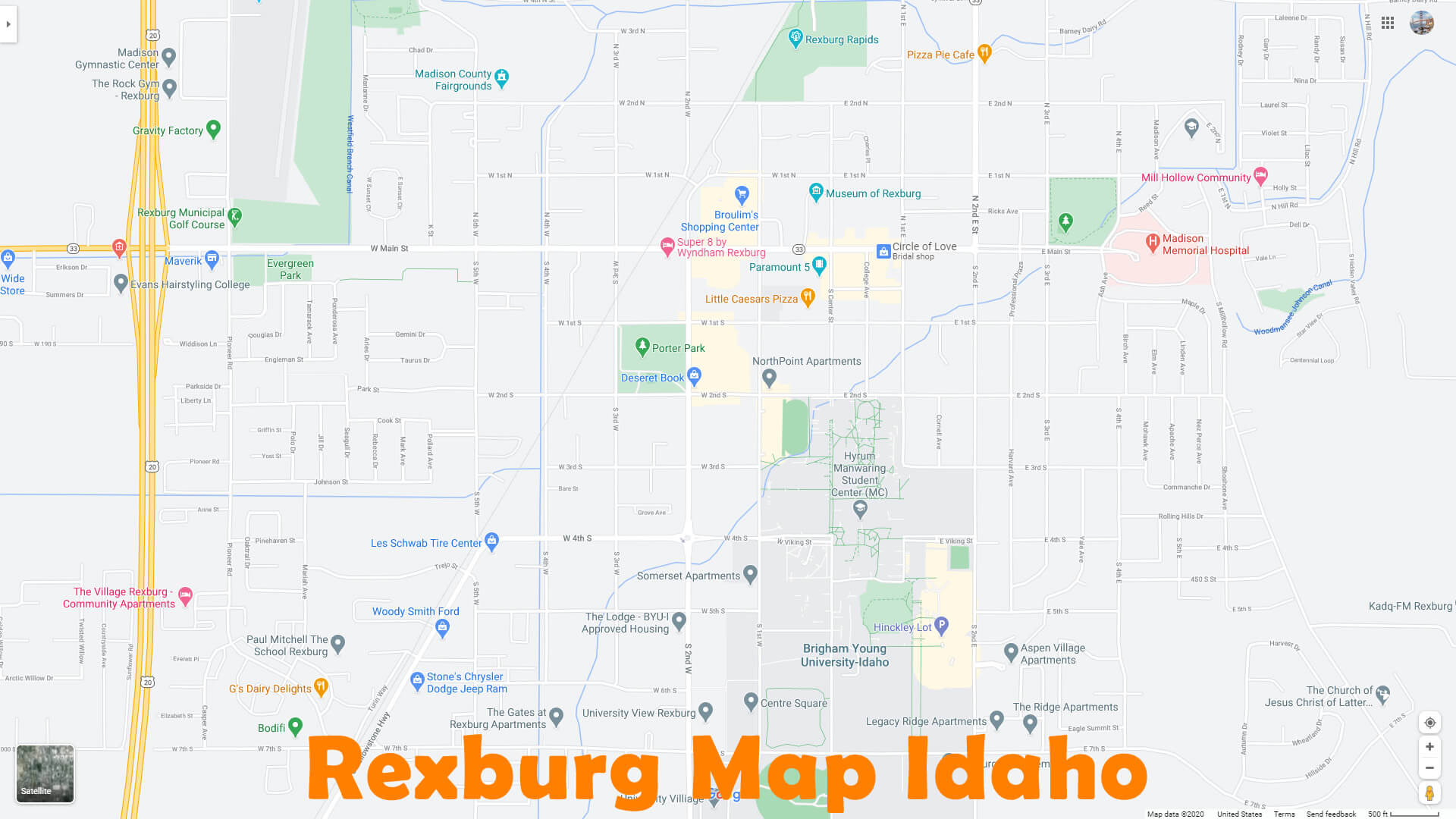 Rexburg Carte Idaho